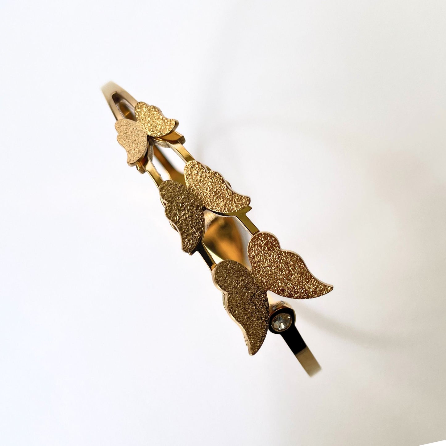 Triplets Butterflies 18k Gold Plated Bracelet