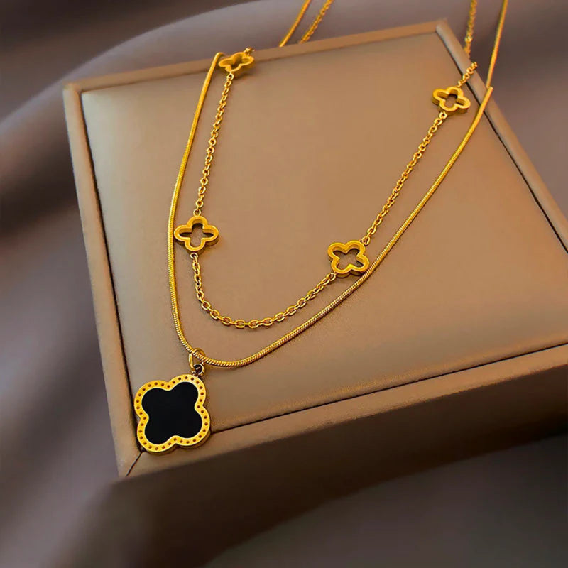 Layered Clover Necklace