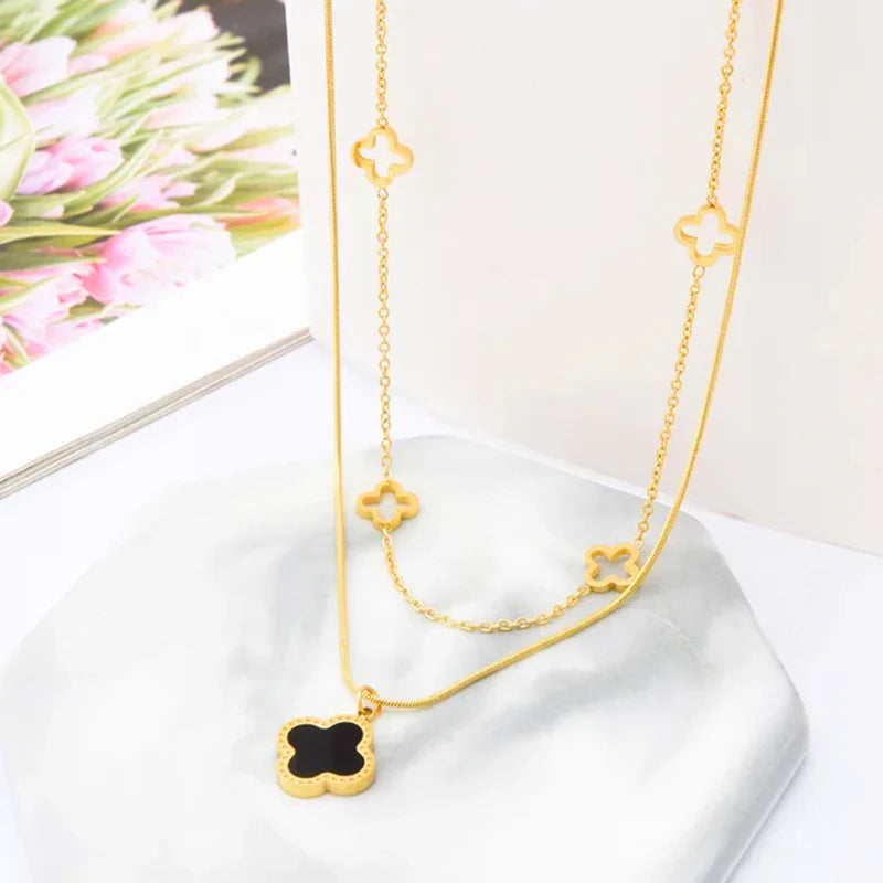 Layered Clover Necklace