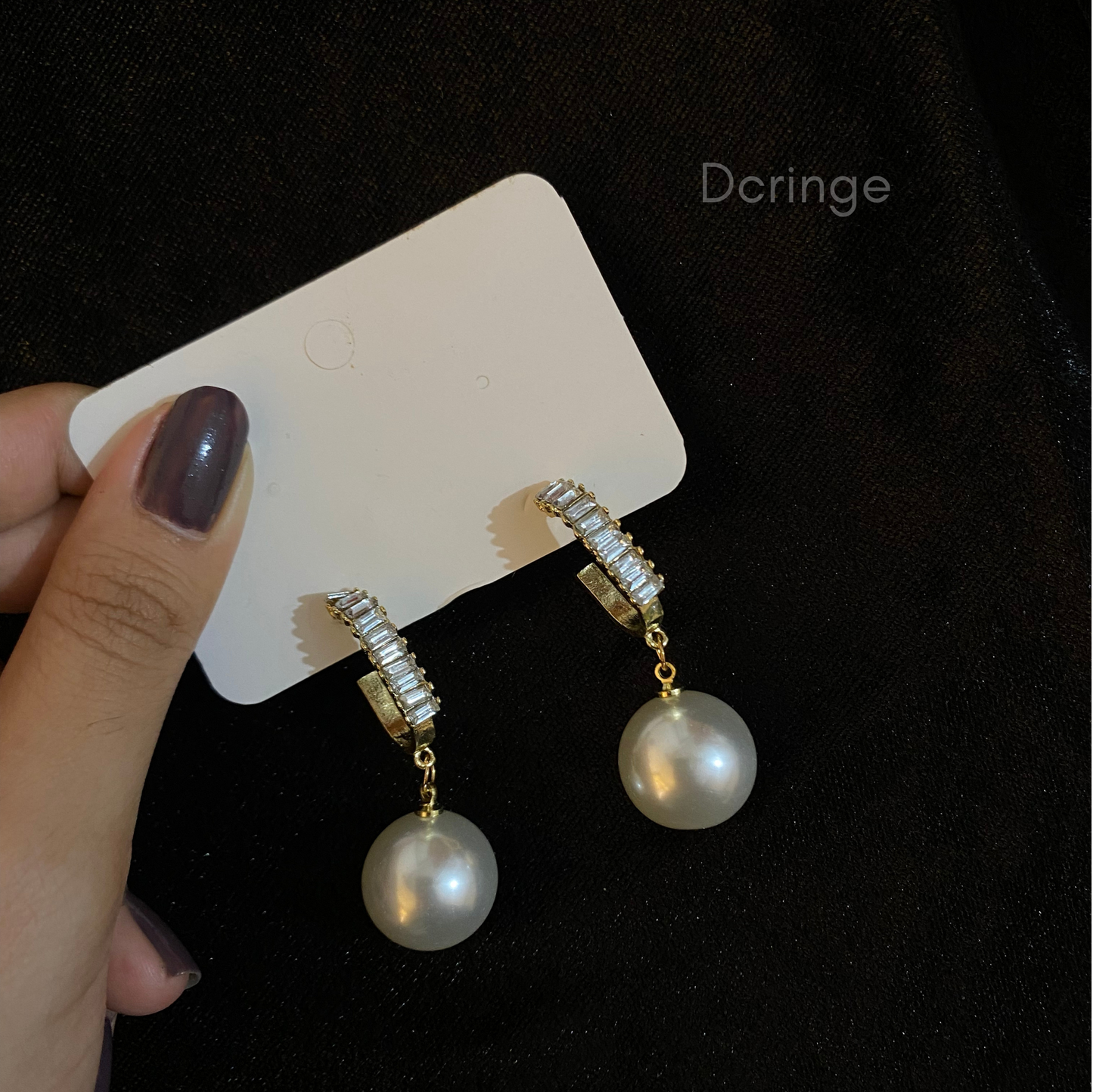 Silver Sparkling Dangle Drop Earring