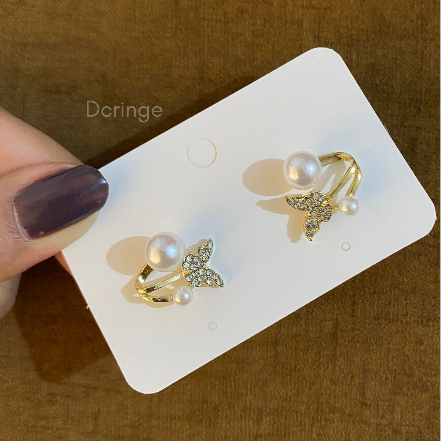 Butterfly Gold Plated Stud Earrings