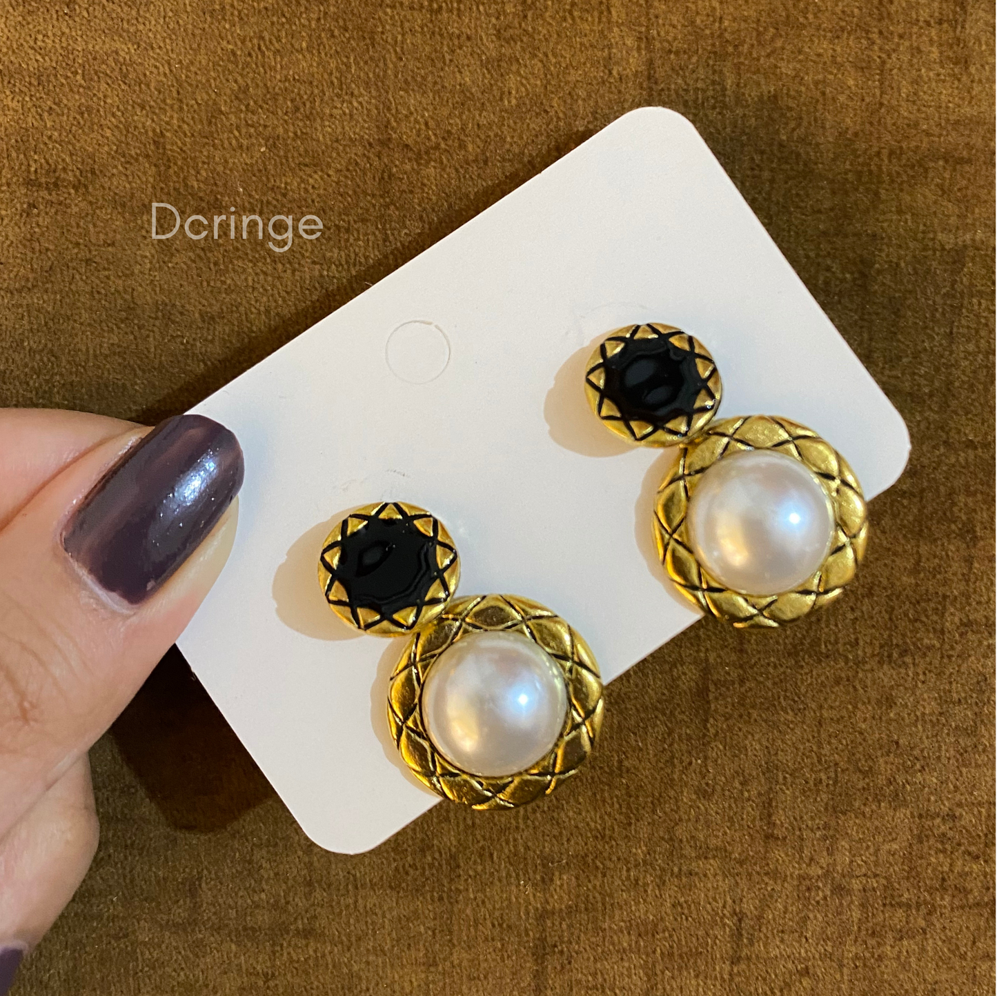 Vintage Dangle Drop Pearl Earring