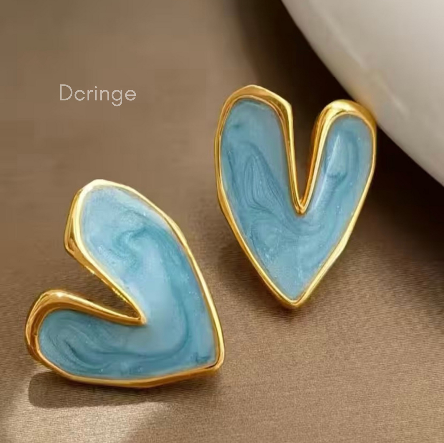 Cute Blue Heart Earrings