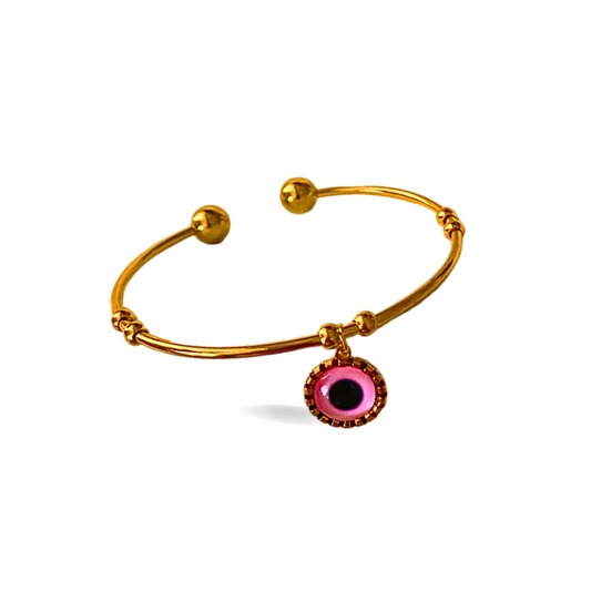 Pink Eye Gold Plated Bracelet