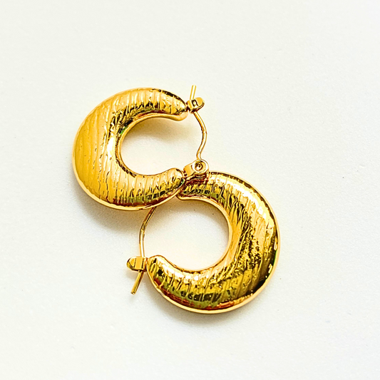 Scratch Hoop Earrings