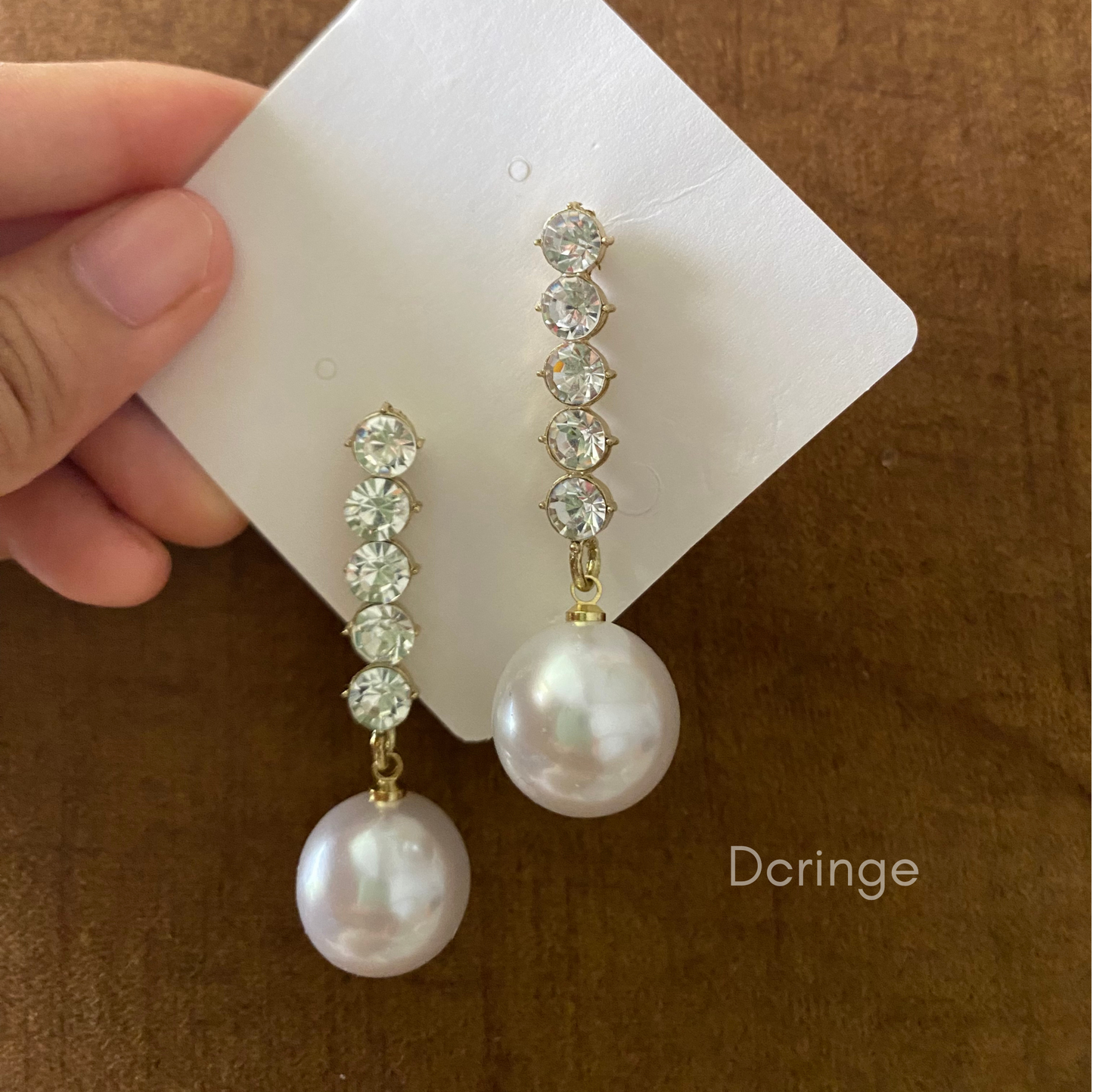 Elegant White Pearl Shiny Drop Earrings