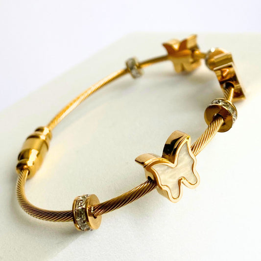 Butterfly 18k Gold Plated Bracelet