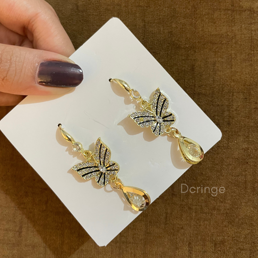 Designer Butterfly Drop Earring