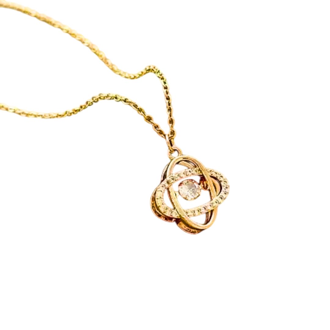 Gold Anti-tarnish Revolving Necklace