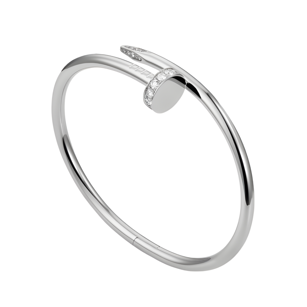 Silver Carto Nail Bracelet