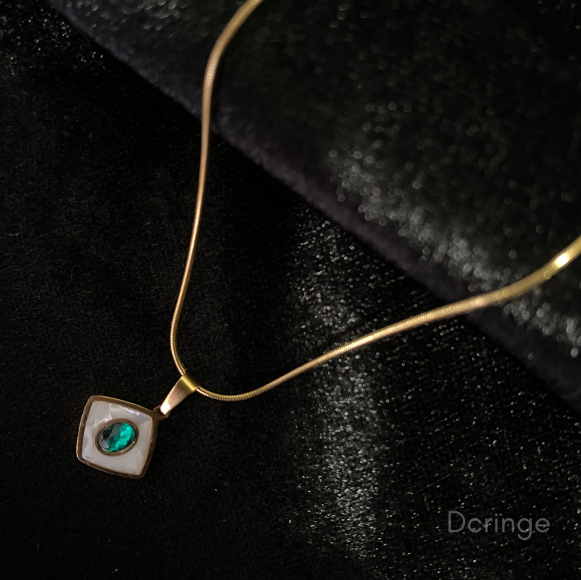 Minimalist Evil-Eye Gold Necklace